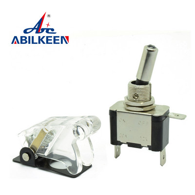 Lüliti lüliti automaatne paadiga veoauto 12 V LED-valgus, 3 kontaktiga SISSE, väljas 20 A koos ohutuslennuki ülespööratava kattekaitsega punane roheline