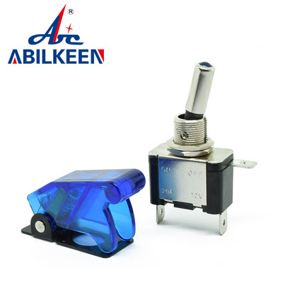 Lüliti lüliti automaatne paadiga veoauto 12 V LED-valgus, 3 kontaktiga SISSE, väljas 20 A koos ohutuslennuki ülespööratava kattekaitsega punane roheline