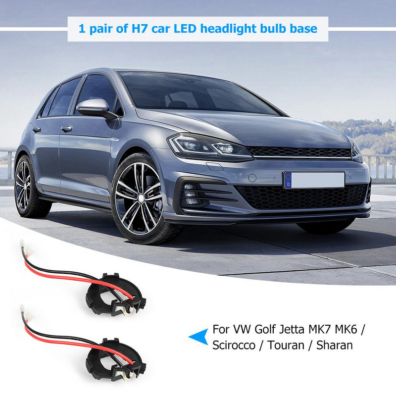 1 paar H7 LED-esitulede lambipõhja adaptereid Vito Golf Jetta MK7 MK6 Scirocco Touran Sharan Mercedes-Benz Vito jaoks