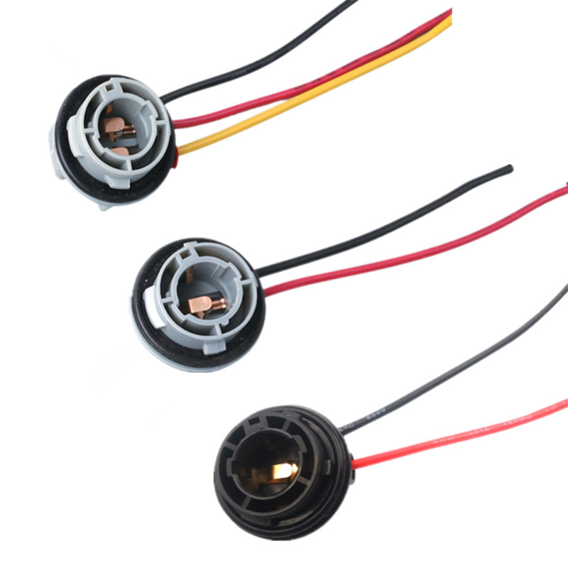 2 vnt 1156 BA15S BAU15S 1157 BAY15D lempos laikiklio lemputės PY21W P21W adapterio pagrindo lizdo jungtis posūkio signalo priekinių žibintų žibintui