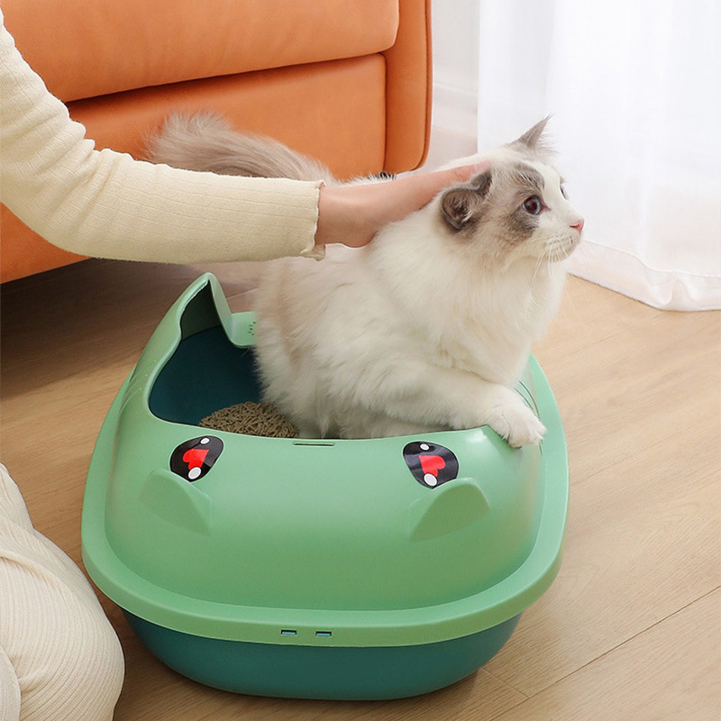 Pritsmevastane poolkinnine kassipoegade liivakast, suur ruumikas WC Pritsmete vältimiseks kandik Kassipoegadele Suure liivaliivaga kasside voodinõud