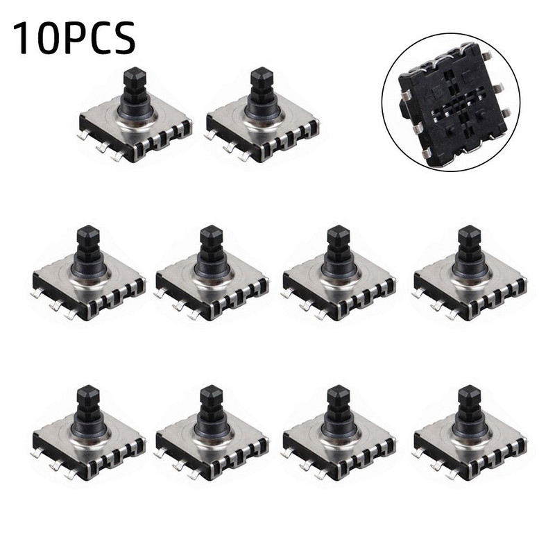 10 tk Vastupidav 10 * 10 * 9 mm lüliti pistik 6 kontaktiga surunupu lüliti puutelüliti viiesuunaline lüliti puutetundlik lüliti