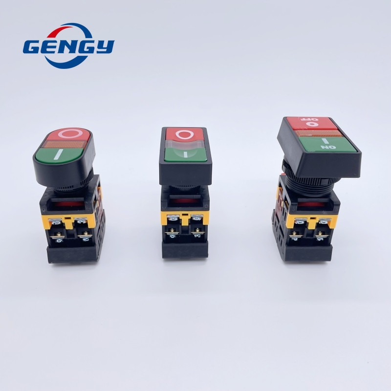 1 vnt. 22mm/25mm/30mm APBB-22/AS-22/PPBB-30 ON/OFF Start Stop mygtuko jungiklis 10A/600V Savaiminio atstatymo momentinis šviesos jungiklis