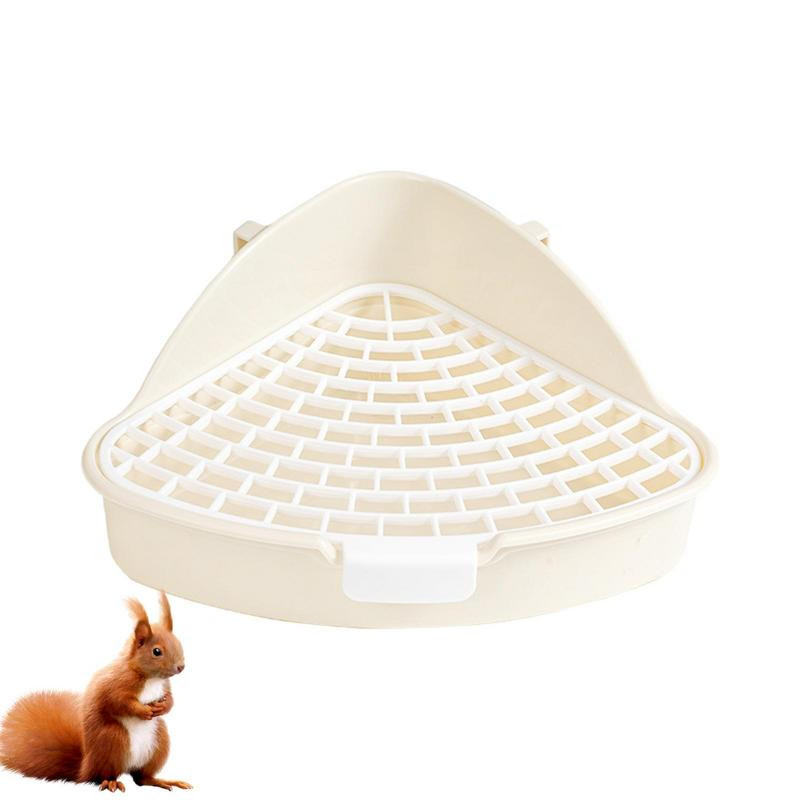 Pritsimisvastane liivakast Lemmiklooma tualettaluse kolmnurk koos kõrge kaitseraudega Lemmiklooma tualettpott lemmikloomade nurga tualett, korduvkasutatav prügipann