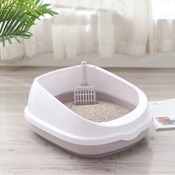 K-Star Pet Τουαλέτα Κρεβατιού Anti Splash Cats Box Απορριμμάτων Γάτα Δίσκος σκύλου με Scoop Kitten Dog Clean Toilette Home Plastic Sand 2023