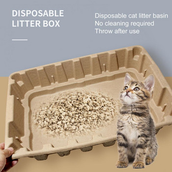 Калъф за котешка тоалетна Еднократно подреждане Голям капацитет Разградимо почистване Преносими домашни котенца Кутия за тоалетна Котешка тоалетна Mascotas