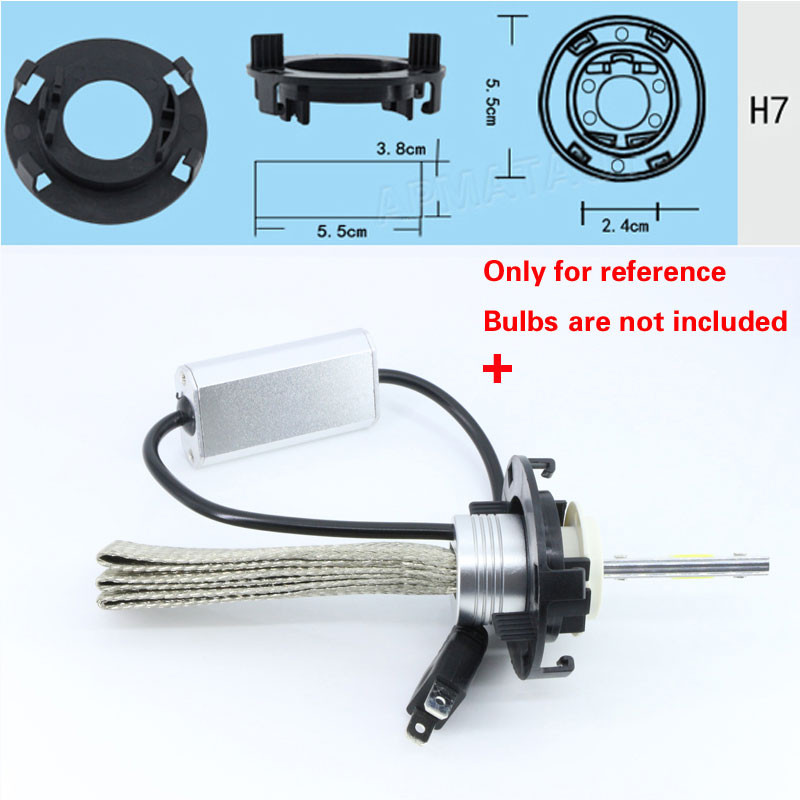 2Pcs H7 za LED žarulje Držač prednjih svjetala Konverzija Adapter svjetla Baza svjetiljke za KIA K6 2016/Hyundai/Tucson
