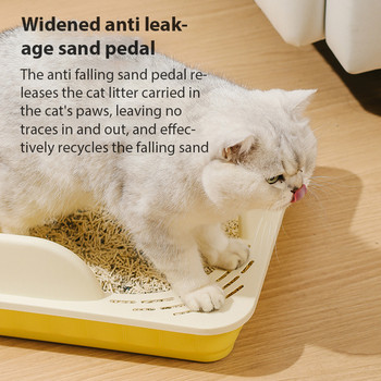 Ημι-κλειστό αποσπώμενο κουτί απορριμμάτων γάτας με προστασία από το πιτσίλισμα στην κορυφή Εμπορεύματα για γατάκια Μεγάλα σκουπίδια από άμμο για γάτες