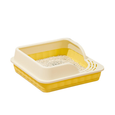 Poluzatvorena, otporna na prskanje, odvojiva kutija za mačji pijesak s gornjim ulazom i spriječava prskanje, roba za mačiće, velika posuda za mačke s pijeskom