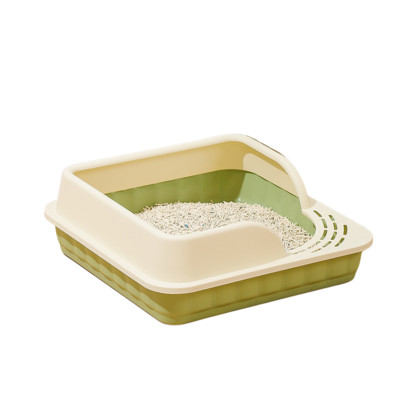 Poluzatvorena, otporna na prskanje, odvojiva kutija za mačji pijesak s gornjim ulazom i spriječava prskanje, roba za mačiće, velika posuda za mačke s pijeskom