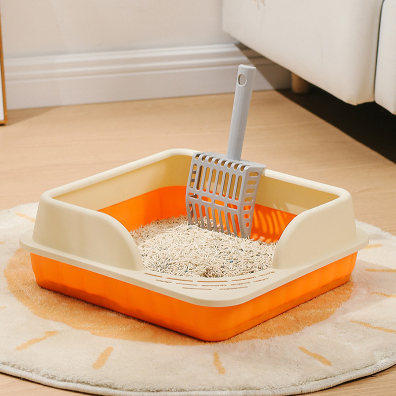 Poluzatvorena, otporna na prskanje, odvojiva kutija za mačji pijesak s gornjim ulazom i spriječava prskanje, roba za mačiće, velika posuda za mačke s pijeskom