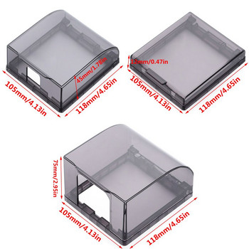 86 Тип Стенен контакт Водоустойчива кутия Панел Повишена защитна кутия Самозалепваща се без нокти Лесна инсталация Водоустойчив капак
