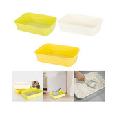 Cutie de gunoi pentru pisici Cutie de gunoi deschisă Cutie de gunoi cu cernere laterală înaltă Tavă de gunoi pentru pisici cu partea superioară deschisă pentru pisici, iepuri, pisici de interior, animale de companie mici