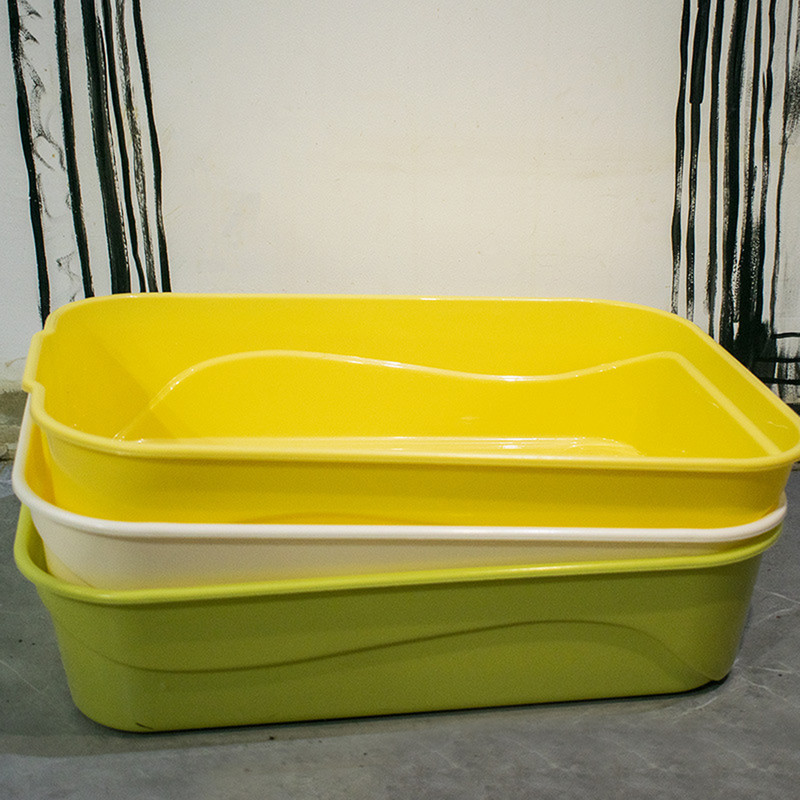 Cutie de gunoi pentru pisici Cutie de gunoi deschisă Cutie de gunoi cu cernere laterală înaltă Tavă de gunoi pentru pisici cu partea superioară deschisă pentru pisici, iepuri, pisici de interior, animale de companie mici