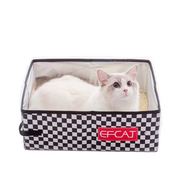 EFCAT Simple Litter Box Αδιάβροχο πτυσσόμενο υπαίθριο κάμπινγκ Φορητή τουαλέτα ταξιδιού για κατοικίδια γάτα