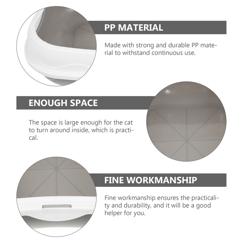 Liivakast Kass Lemmiklooma tualett Pannivastane Pritsimine Kassipojad Kassid Potipott Voodinõu kraanikausi küljega avatud kõrge kleepumatu koera tualett