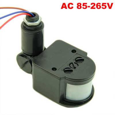 Αισθητήρας κίνησης 12V 24V 85-265V Ανιχνευτής κίνησης PIR Αυτόματος χρονοδιακόπτης επιτοίχιας τοποθέτησης υπερύθρων Διακόπτης φωτός με αισθητήρα κίνησης LED εξωτερικού χώρου