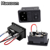 1 tk DIY 3D-printeri tarvikud 220V/110V 15A toiteallika lüliti isane pistikupesa kaitsmega 3D-printeri jaoks DIY 3D-printeri osad