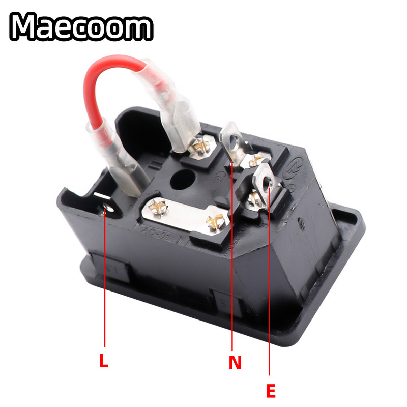 1 tk DIY 3D-printeri tarvikud 220V/110V 15A toiteallika lüliti isane pistikupesa kaitsmega 3D-printeri jaoks DIY 3D-printeri osad