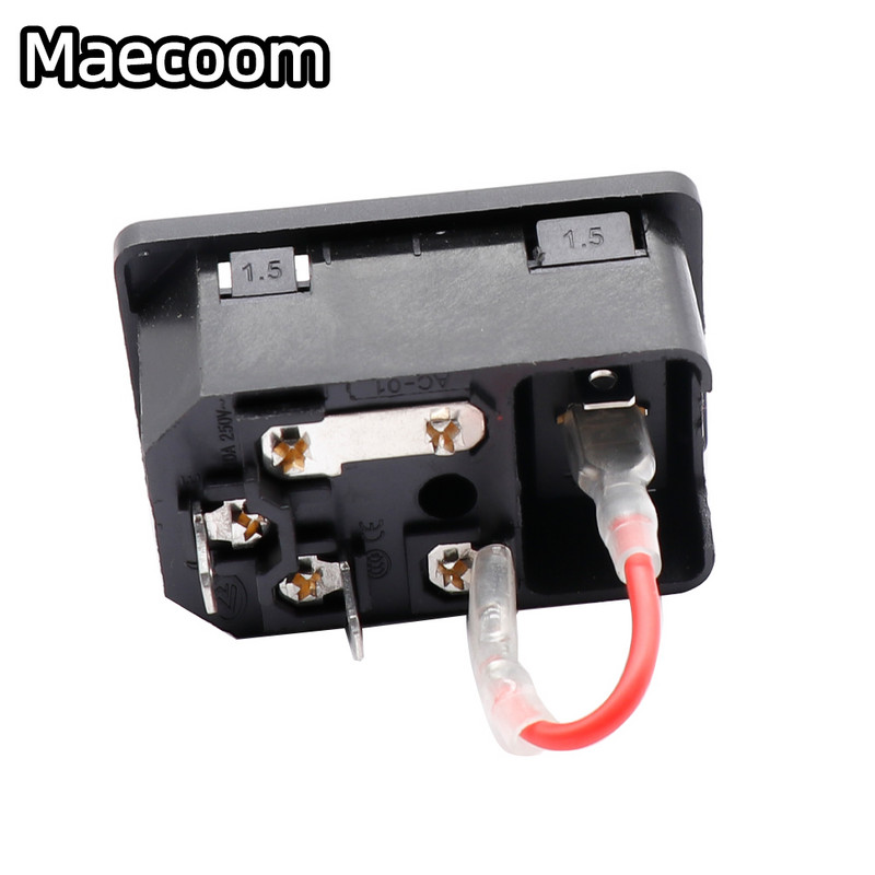 1 tk DIY 3D-printeri tarvikud 220V/110V 15A toiteallika lüliti isane pistikupesa kaitsmega 3D-printeri jaoks DIY 3D-printeri osad