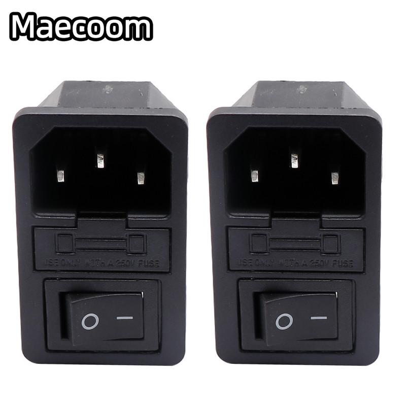 1 tk DIY 3D-printeri tarvikud 220V/110V 15A toiteallika lüliti isane pistikupesa kaitsmega 3D-printeri jaoks DIY 3D-printeri osad