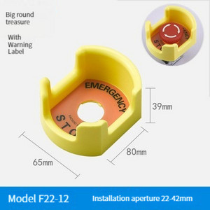 Prekidač s gumbom zaštitni poklopac zaštitni poklopac protiv propuštanja dizala u nuždi 22 mm pribor okrugli prsten upozorenja