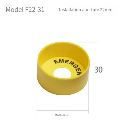 Prekidač s gumbom zaštitni poklopac zaštitni poklopac protiv propuštanja dizala u nuždi 22 mm pribor okrugli prsten upozorenja