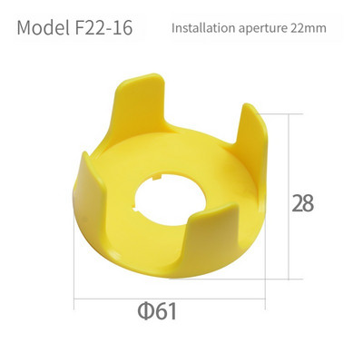 Prekidač s gumbom zaštitni poklopac zaštitni poklopac protiv propuštanja dizala u nuždi 22 mm pribor okrugli prsten upozorenja