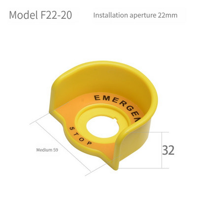 Prekidač s gumbom zaštitni poklopac zaštitni poklopac protiv propuštanja dizala u nuždi 22 mm pribor okrugli prsten upozorenja