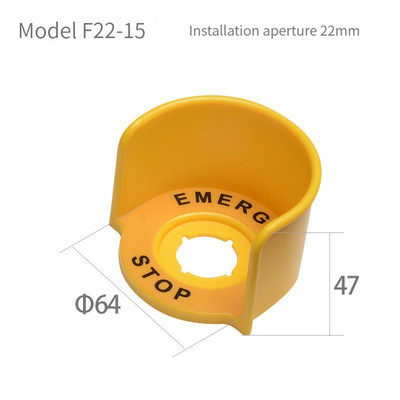 Prekidač s gumbom zaštitni poklopac zaštitni poklopac protiv propuštanja dizala u nuždi 22 mm pribor okrugli prsten upozorenja