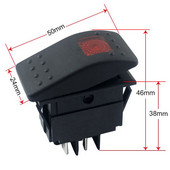 1PC prekidač sa svjetlom Vodootporna šipka Preklopni prekidač Automobilski brod Preklopni prekidač sa svjetlom