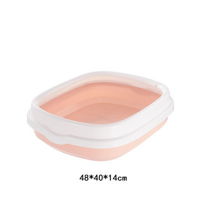 Avatud kassiliivakast, suure mahutavusega pritsmevastane koerakäimla lemmiklooma tualett-kassipoegade kandik koos lusikaga voodipanni puhastusvanni tarvikutega