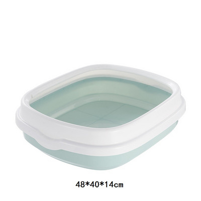 Avatud kassiliivakast, suure mahutavusega pritsmevastane koerakäimla lemmiklooma tualett-kassipoegade kandik koos lusikaga voodipanni puhastusvanni tarvikutega