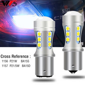 2PCS Canbus P21W led BAY15D BA15S atpakaļgaitas lukturi balti 1300Lm automašīnas LED spuldzes P21/5W pagrieziena signāls 1156 1157 Ba15D aizmugurējie bremžu lukturi