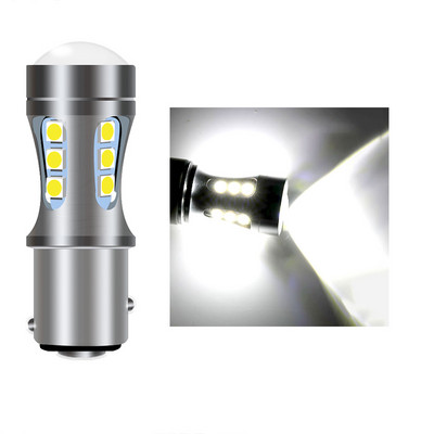 2PCS Canbus P21W led BAY15D BA15S atpakaļgaitas lukturi balti 1300Lm automašīnas LED spuldzes P21/5W pagrieziena signāls 1156 1157 Ba15D aizmugurējie bremžu lukturi