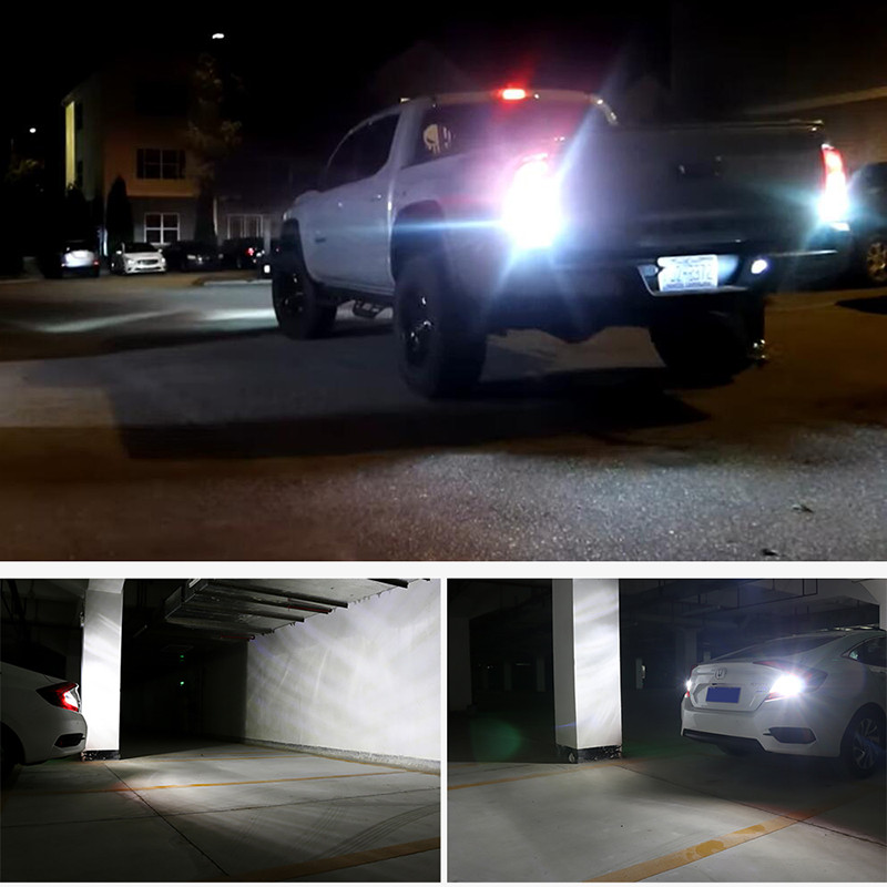 2PCS Canbus P21W led BAY15D BA15S atbulinės eigos žibintai balti 1300Lm automobilio LED lemputės P21/5W posūkio signalas 1156 1157 Ba15D galiniai stabdžių žibintai