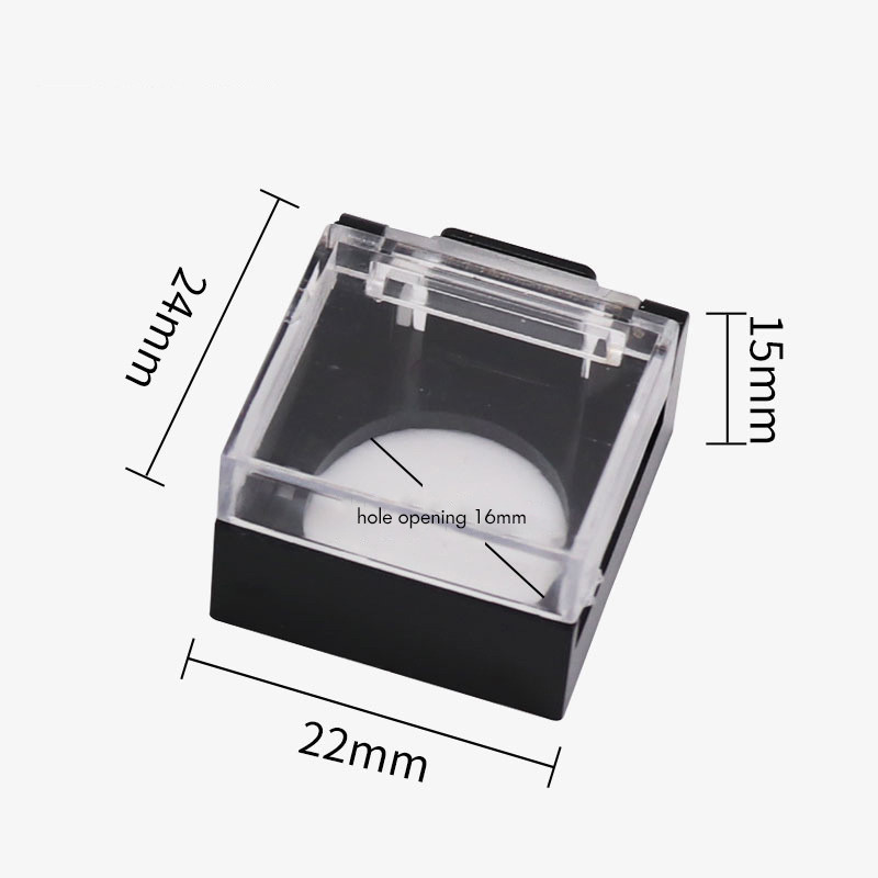 10 tk. Nupu kate 16 mm tolmukatte kaitseklaasi nupplüliti jaoks veekindel ohutuskaitse plastikust surunupu kork