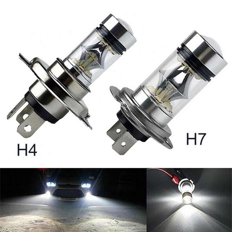 60 % HOT100W H4 H7 itin ryškus 20SMD LED automobilio dienos metu važiuojantis rūko žibintas