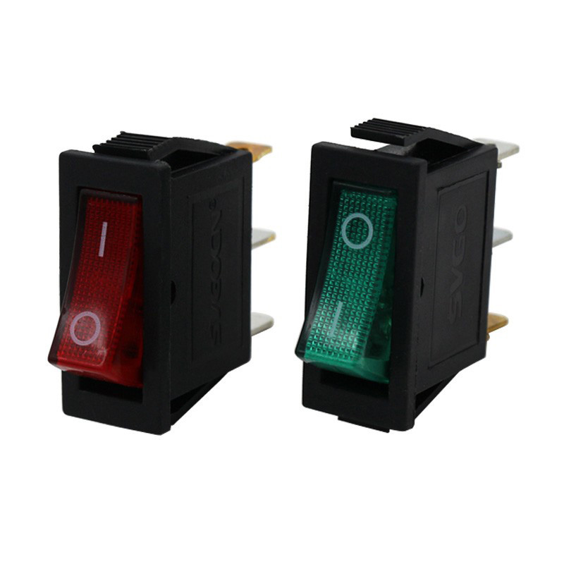 5 komada KCD8 preklopni vodootporni prekidač Marine Power Switch 6 Pin 15A 250V 20A 125V 10A 250V Crveno Zeleno Crno sa svjetlom