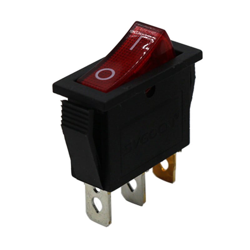 5 komada KCD8 preklopni vodootporni prekidač Marine Power Switch 6 Pin 15A 250V 20A 125V 10A 250V Crveno Zeleno Crno sa svjetlom