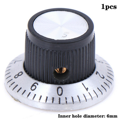 1/5/10 tk Muti-suurused alumiiniumplastist poolvõlli nupu potentsiomeetri pöördkodeerija helitugevuse lüliti nupp