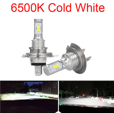 2Pcs LED CSP Мини лампи за фарове за автомобили Крушки за фарове H4 H7 H3 H8 H11 Фар за мъгла HB3 9005 HB4 4300K 8000K 3000K Auto 12V 24V