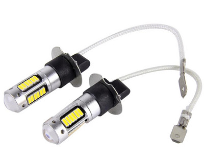 H3 880 881 LED automašīnas priekšējais lukturis 4014 mikroshēmas 30 SMD LED spuldze miglas lukturis priekšējais lukturis balts lukturis spuldzes objektīvs auto spuldzes lukturis ārējais apgaismojums