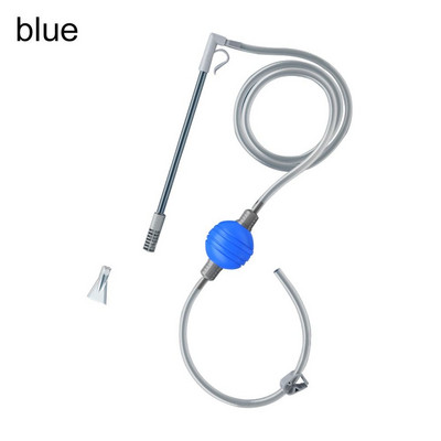 Tartós kézi hordozható szűrőszifon tömlővel, akvárium vízcserélő akváriumtisztító vízváltó szivattyú