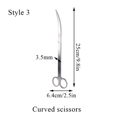 Ανοξείδωτη δεξαμενή προμήθειες φυτά Φτυάρια Ενυδρείο ψαλίδι τσιμπιδάκια καθαριστικό ψαλίδι Hard wave Fish Aquarium Accessories