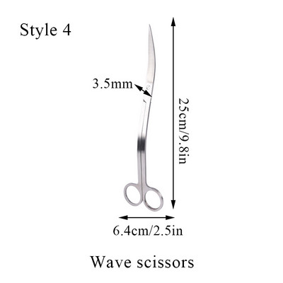 Ανοξείδωτη δεξαμενή προμήθειες φυτά Φτυάρια Ενυδρείο ψαλίδι τσιμπιδάκια καθαριστικό ψαλίδι Hard wave Fish Aquarium Accessories