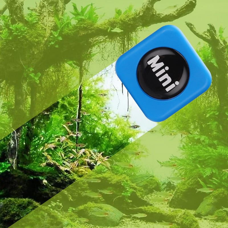 Mini rezervor de pește, perie magnetică, formă pătrată, aspirație puternică, îndepărtarea algelor, instrument de curățare a sticlei, accesoriu pentru acvariu