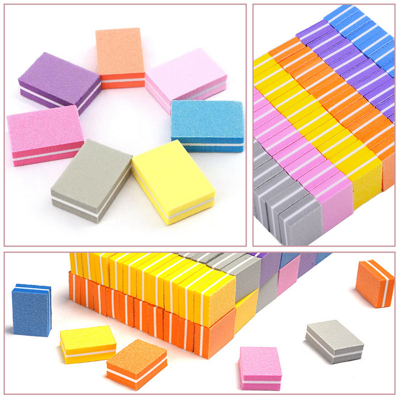 20 τεμ. Λίμες λείανσης Mini Buffing Colorful Block Pedicure Manicure Care Nail Art Buffer 1*bag Nail Art Tips Manicure Pedicure &^