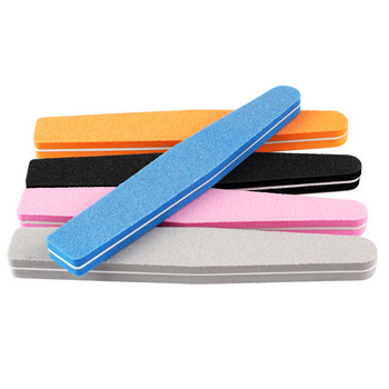 5 τμχ/παρτίδα Σφουγγάρι λίμα νυχιών 100/180 Mix Color Sanding Buffer Foam Strips Polisher Washable Block Manicure Nail Salon Tools