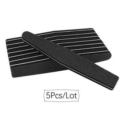 5vnt./stal. Kempininė nagų dildė 100/180 mišrios spalvos šlifavimo buferio putplasčio juostelės poliruoklis plaunamas blokinis manikiūro nagų salono įrankiai